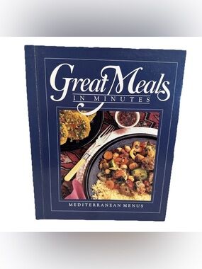 VTG 1985 Great Meals in Minutes Mediterranean Menus Hardcover Time Life Books